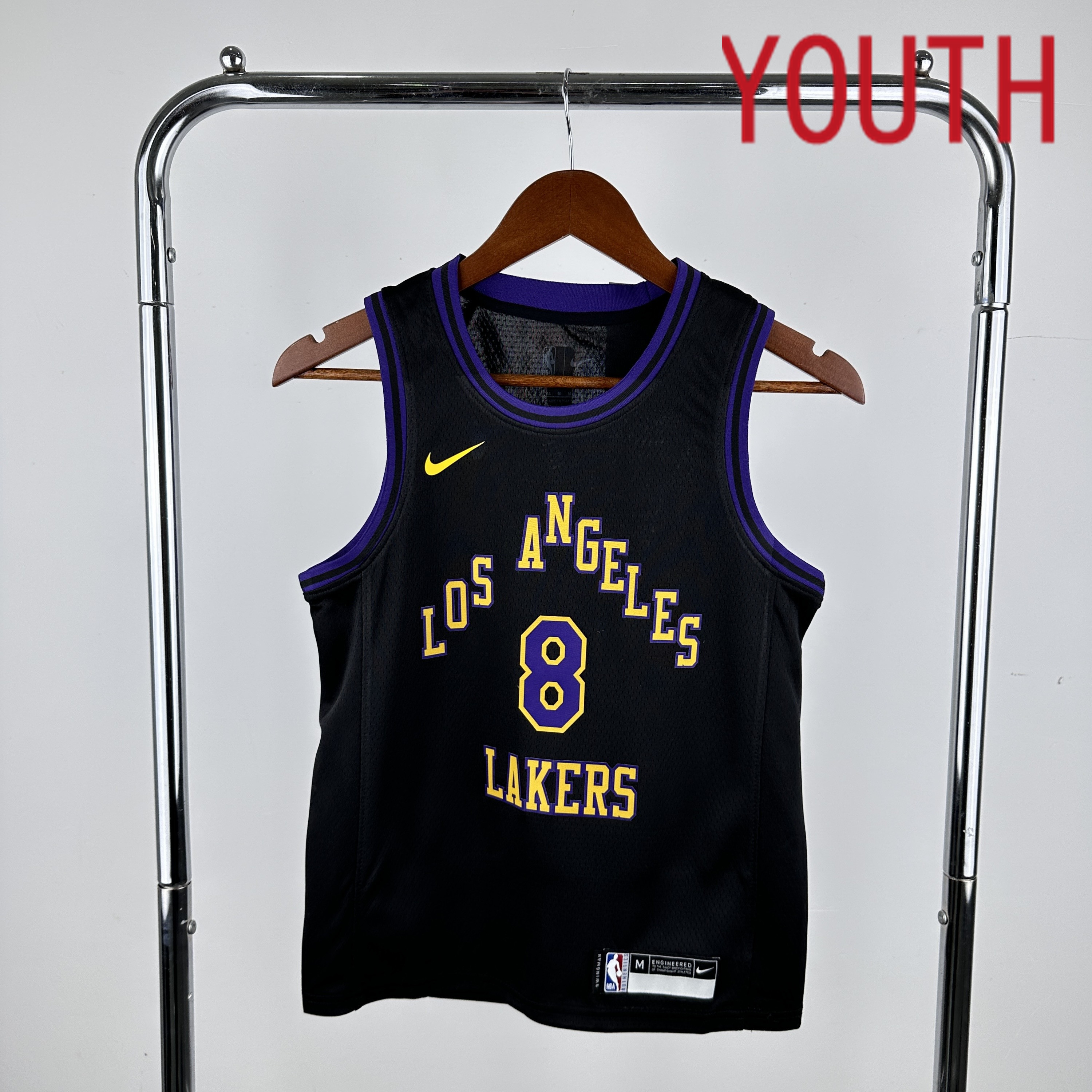 Youth Los Angeles Lakers #8 Bryant Black City Edition Nike 2024 NBA Jersey->->Youth Jersey